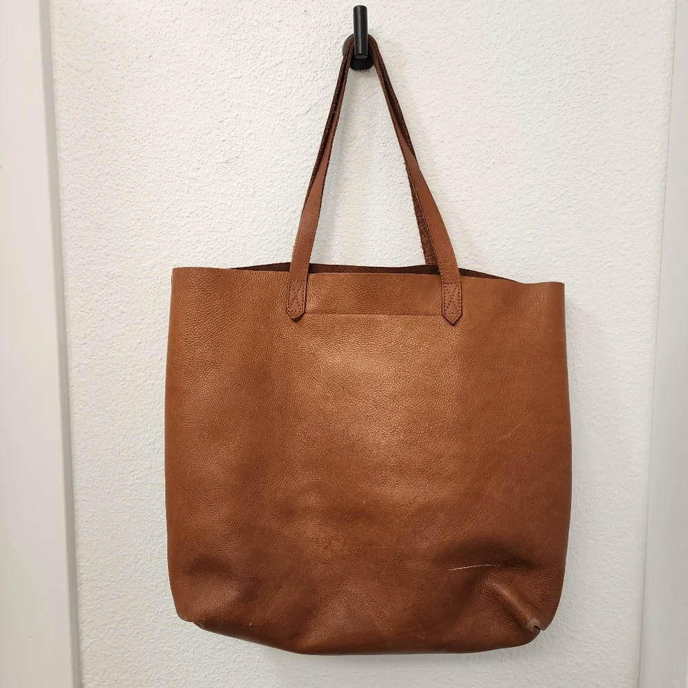 Madewell The Transport Tan Leather Tote Bag - Picture 2 of 13